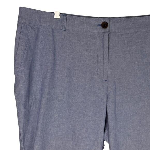 Talbots Plus Womens Pants 18W Light Blue Cotton Lightweight - Picture 7 of 11